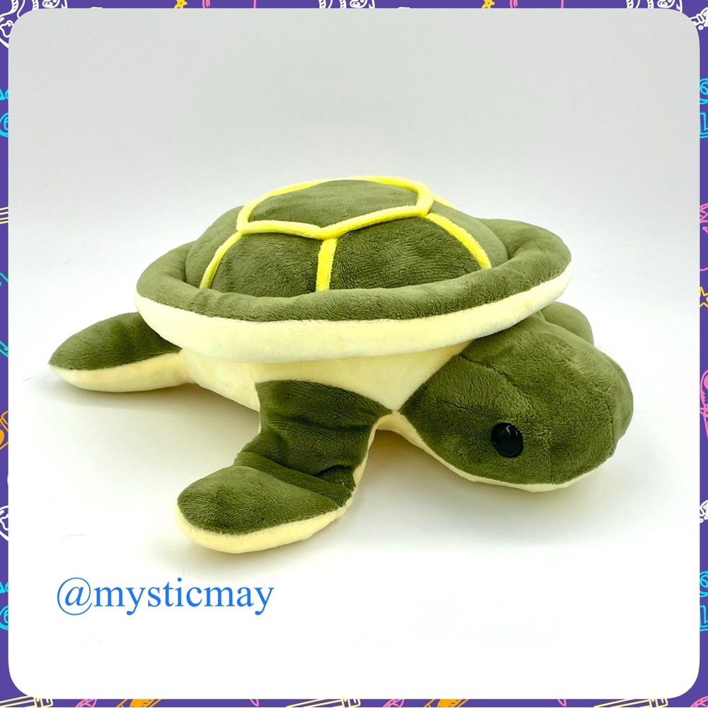 New Super Soft GREEN SEA TURTLE PLUSH Stuffed Animal 12 x 10 inch Ocean Creature